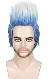 Linfairy Anime Perücke kurz für Cosplay Halloween Kostüm Blau...