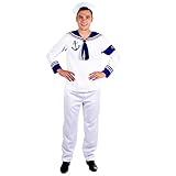 Fun Shack Weiß Seemann Kostüm Herren, Navy Capitänskostüm, Marine...