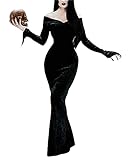 LVCBL Festkleid Damen Ballkleid Maxi Kleider Schulterfrei Halloween...