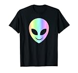 Lächelnd Außerirdischer Kopf Alien Head Kostüm Damen Herren T-Shirt