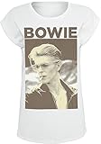 Mister Tee Damen Ladies David Bowie Tee L White