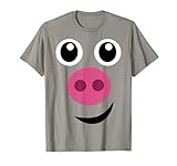Schweinekostüm Halloween Schwein Gesicht T-Shirt Schweinchen