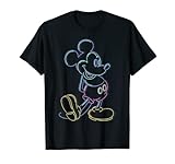 Disney Mickey & Friends Micky Neon Line Porträt T-Shirt