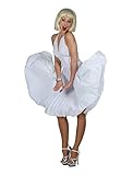 Funny Fashion Hollywood Star Damenkostüm Marilyn Weiss Kleid...