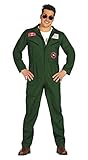 MIMIKRY Herren-Kostüm Overall Pilot Jagdflieger Jetpilot Kampfpilot...