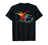 Karneval Fasching T-Shirt Narrenkappe Luftschlangen Konfetti T-Shirt