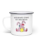 Galeriemode Irgendwas stimmt mit Hasi nicht - Emaille Tasse...
