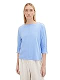 TOM TAILOR Damen 1035852 Loose Fit T-Shirt mit Rippstruktur, 22758 -...