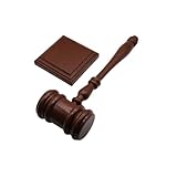 Auktionshammer mit Eckigblock Set– Gerichtshammer, Gavel, Anwalt &...