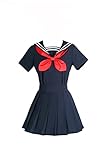 Fiamll Kurzarm Sailor Schuluniform Zurück zur Schule Kleid Himiko...