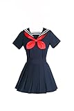 Fiamll Kurzarm Sailor Schuluniform Zurück zur Schule Kleid Himiko...