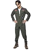 KULTFAKTOR GmbH Top Gun-Kostüm für Herren Jetpilot Kostüm Karneval...