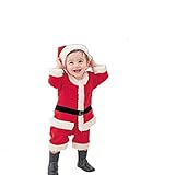 Proumhang Kinder Weihnachts kostüme für Jungen Rot Mantel+Hosen+Hut...