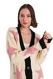 TRENDYOL Damen Strickjacke, Normale Passform, V-Ausschnitt,...