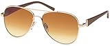 styleBREAKER Damen Pilotenbrille mit getönten Gläsern, Sonnenbrille...