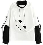 ORANDESIGNE Kapuzenpullover Damen Casual Cute Bär-Anime Hoodie Kawaii...