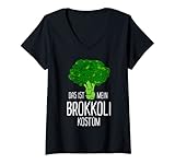Damen Gemüse Fasching Karnevalskostüm Brokkoli T-Shirt mit...