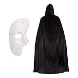 Robelli Phantom der Oper Halloween Kostüm Satz (Polyester Umhang &...