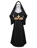 Miulruma Nonne Kostüm Scary The Nun Outfit Kostüm mit The Nun Horror...