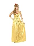 Smiffys Damen Goldene Prinzessin Kostüm, Langes Kleid, Handschuhe und...