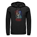 Stranger Things Unisex Classic Illustrated Poster Hoodie, Schwarz, 3XL