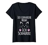 Damen Katze ich schnarche nicht ich schnurre Schlafshirt Damen T-Shirt...