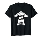 Lustiges Vintage UFO Beam Me Up Alien-Raumschiff T-Shirt