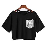 zhedu Attack on Titan T-Shirt Manga Japanischer Anime Shingeki No...