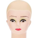 Latex Glatze Kappe für Erwachsene Makeup Glatze Perücke Kappe Beige...