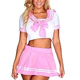Damen Negligee Sexy Matrosenkragen Ärmellos Rückenfrei Bikini Slip...