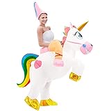 Tacobear Aufblasbare Einhorn Kostüm für Erwachsene Fasching Karneval...