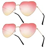 flintronic Hippie Herzförmige Brille, Transparente Candy Color...