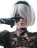 NieR:Automata 2B YoRHa No. 2 Type B Heroine Short Silver White Bobo...