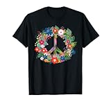 Peace Love Hippie Kostüm Tie Dye 60er 70er Jahre T-Shirt