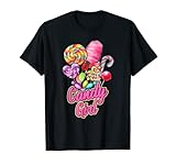 Candy And Girl Süßer Zuckerwatte-Leckerli-Liebhaber T-Shirt