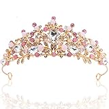 Kristall krone mit Strass gold Prinzessin Tiara Diademe für Damen...