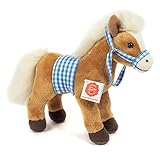 Teddy Hermann 90261 Pferd stehend mit Sattel 23 cm, Kuscheltier,...