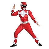Disguise Offizielles Deluxe Muscle Power Rangers Kostüm Kinder Rot...