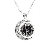 bab Loki Helm-Kristall-Anhänger Mond Halskette literarischer Schmuck