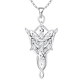 JO WISDOM Damen Halskette Sterling Silber 925,Kette Anhänger mit 5A...