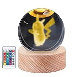 CENOVE 3D Kristallkugel Nachtlicht,16 Farbwechseln LED Lampe mit...