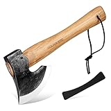 Golden Bird Wikinger Axt 30 cm Axt Survival Kohlenstoffstahl...