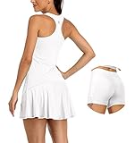 icyzone Damen Tenniskleid mit Shorts Golf-Kleider Racerback Sport...