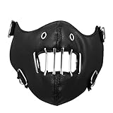 Aroncent Motorrad Maske Gotic Punk Leder Sturmmaske Outdoormaske...