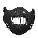 Flongo Sturmmaske Gesichtsmaske Leder Sturmhaube Motorradmaske...