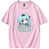 Genshin Impact EULA T-Shirt Spiel EULA Cosplay Kostüm Bedrucktes...