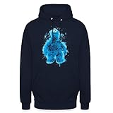 Spreadshirt Sesamstraße Krümelmonster Farbspritzer Unisex Hoodie,...