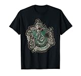 Harry Potter Slytherin Knitted Patch Damaged T-Shirt