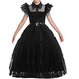 Wednesday Addams Kostüm Kleid Kinder Mädchen Wednesday Addams Kleid...