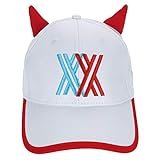 Weißes Basecap mit Zero Two Hörnern | Kappe für Darling in The...